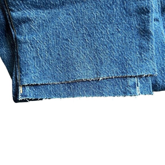 Good American Good Classic Raw Hem High Waist Slim Jeans Blue 940 NWT SZ 10/30 - Picture 9 of 12